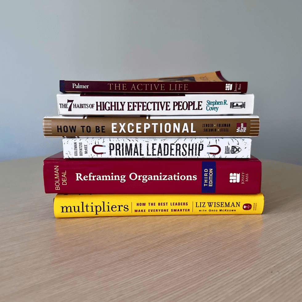Books in a stack