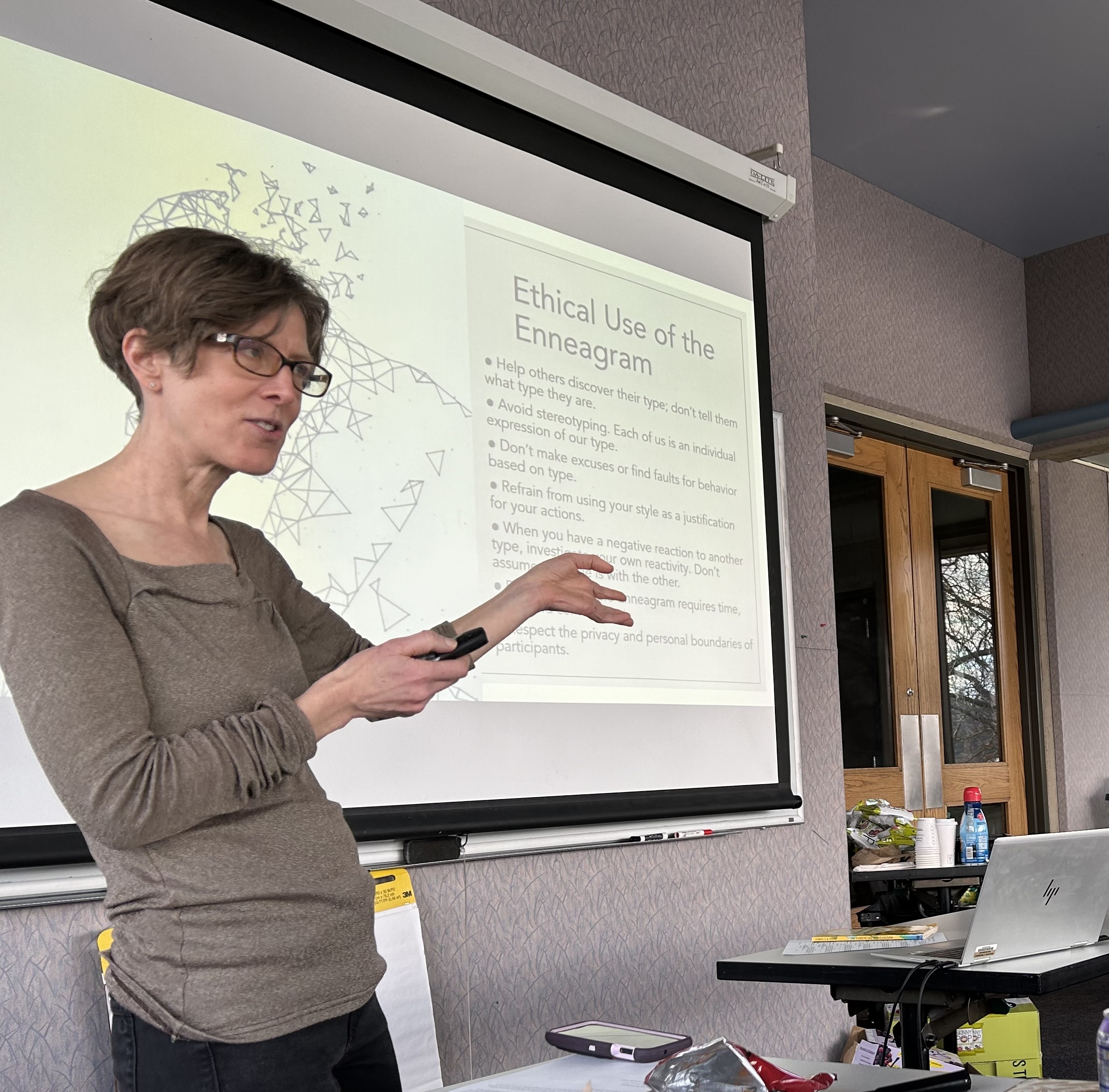 Woman at a whiteboard