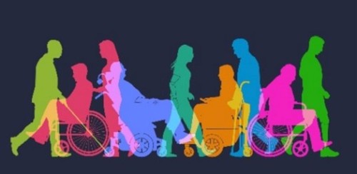 people of differing physical abilities depicted